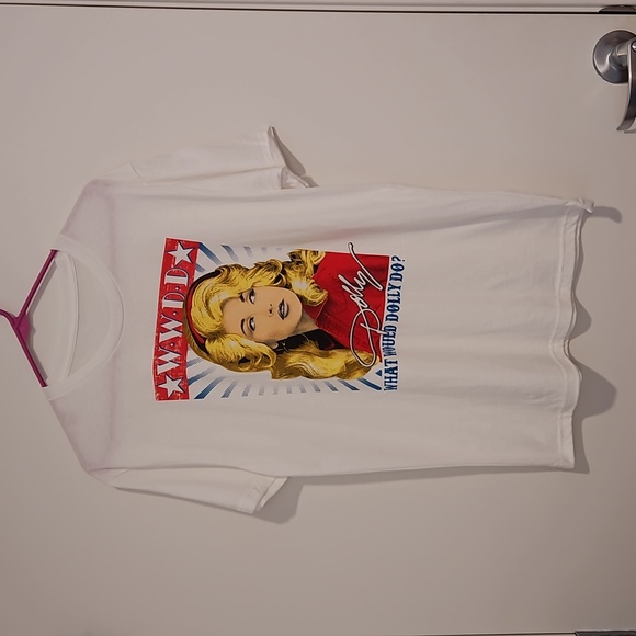 Dolly Parton 'W.W.D.D.' graphic tee XL fan merchandise EUC Dollywood - Picture 3 of 5